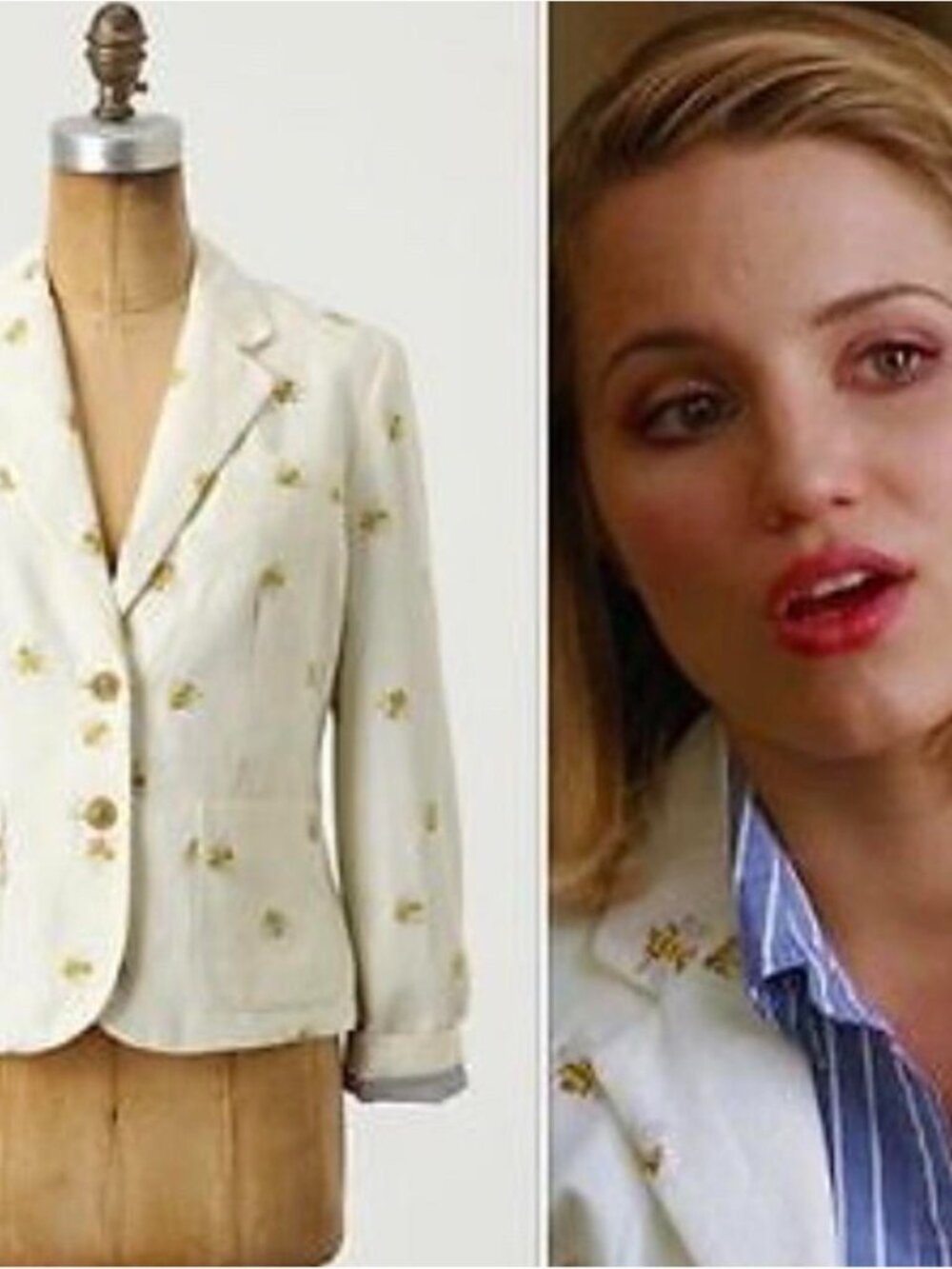 Anthropologie Daughters of the Liberation Corduroy Bee Blazer Size 2